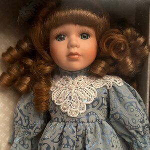 Classic Treasures Special Edition Collectible Doll - Blue Dress with Ivory Lace